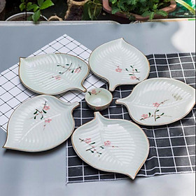 BỘ BÁT ĐĨA TRÀNG MEN KEM XANH , VÀNG ĐÀO HỒNG,