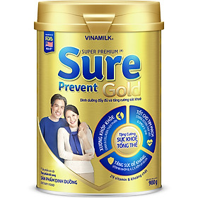 Sữa bột Vinamilk Sure Prevent Gold giúp hệ xương khớp chắc khỏe lon 900g
