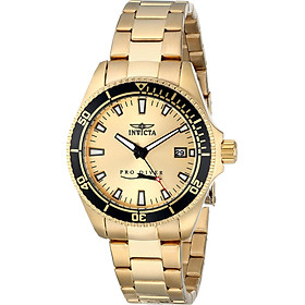 Invicta Women's 15138 "Pro Diver" 18k Gold Ion-Plated Dive Watch