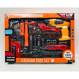 Hộp đồ chơi dụng cụ sữa chữa máy khoan kiềm búa sử dụng pin 36778