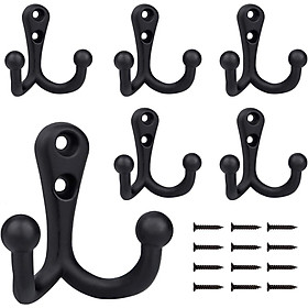 6 miếng áo khoác retro hook kép kim loại meat