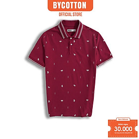 Áo Polo Nam Cao Cấp Có Cổ BY COTTON ACE Icon Printed Red Nam Tính, Thanh Lịch, Sang Trọng, Trẻ Trung