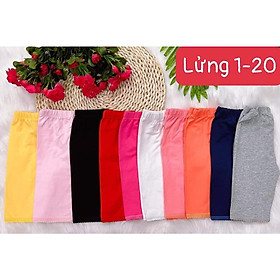 Set 3 cái legging lửng/ quần lửng trơn vải xuất dư thun cotton 4 chiều cho bé 9-41kg