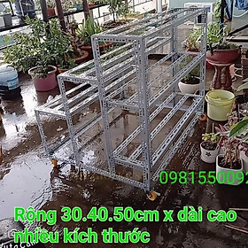Mua Khung Kệ sắt V Lỗ 3 Bậc 5 tầng Khung sắt V3 CÓ GẮN BÁNH XE KỆ TRƯNG BÀY KỆ ĐỂ CÂY CẢNH SEN ĐÁ
