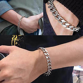 Women Men Stainless Steel Chain Link Bracelet Wristband Bangle Jewelry Punk Rock