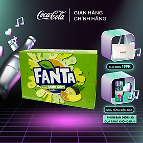 Thùng 24 Lon Nước Giải Khát Có Gas Fanta Soda Kem 320mlx24 Coca-Cola Official Store