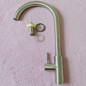 Mua Vòi rửa bát  chén (chỉ lạnh) INOX SUS 304_vòi rửa chén cao cấp ống cong lớn