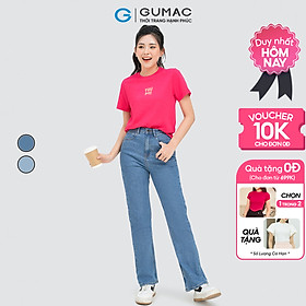 Quần jeans nữ ống đứng tôn dáng trẻ trung năng động thời trang Gumac QJD04051