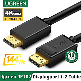 Cáp Displayport sang Displayport dài 2m hỗ trợ 2K*4K@60Hz 28AWG Ugreen 10211 hàng chính hãng