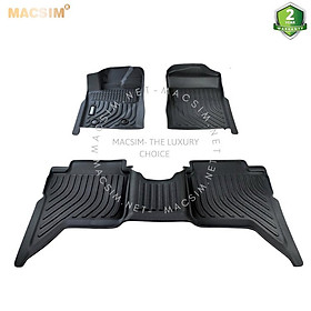 Thảm lót sàn xe ô tô Ford Ranger 2022 + Nhãn hiệu Macsim chất liệu nhựa TPE cao cấp màu đen