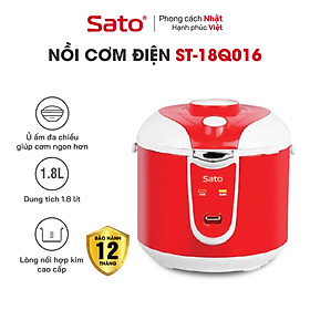 Mua Nồi Cơm Điện SATO 18Q016 1.8L - Lòng nồi hợp kim nhôm phủ chống dính cao cấp  an toàn cho sức khỏe - Miễn phí vận chuyển toàn quốc- Hàng chính hãng