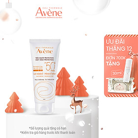 Kem chống nắng vật lý cho da thường nhạy cảm AVÈNE VERY HIGH PROTECTION MINERAL LOTION SPF 50+ 100ml