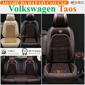 Áo trùm lót bọc ghế xe ô tô Volkswagen Taos da PU hạt gỗ tự nhiên CAO CẤP