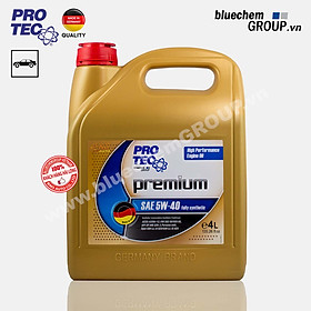 Dầu nhớt bluechem Tổng hợp toàn phần cao cấp PRO-TEC Premium 5W-40 Fully-Synthetic ACEA A3/B4-12