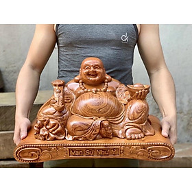 Mua Di lặc ngồi gỗ hương kt 50x25x26