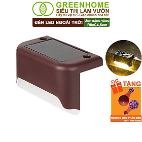 Đèn Led Năng Lượng Mặt Trời Greenhome, R8xc4,5cm, Vàng Ấm, Chống Nước, Ốp Lan Can, Trang Trí Ban Công, Sân Vườn