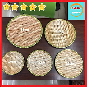 Mua Đĩa phíp giả mây tre đan nhựa giả mây mẹt tre tròn cao cấp đủ size có chân đế để hoa quả bún mẹt