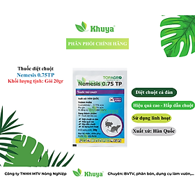 Thuốc diệt chuột Nemesis 0.75TP (gói bột, 20gr) Thể Hệ Mới