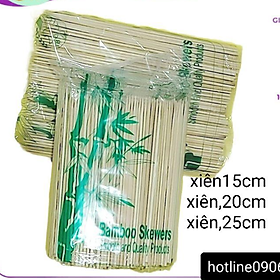 Mua Xiên que tre dùng nướng đồ ăn thịt nướng 500g đủ size 15cm  20cm 25cm