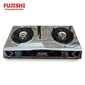 Mua Bếp gas đôi chén đồng mặt inox FUJISHI FU-210iN - Tiết kiệm gas - Hàng chính hãng