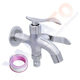 Mua VÒI XẢ LẠNH INOX 304 ĐA NĂNG 2 ĐẦU | CỦ SEN LẠNH YAMATO CAO CẤP YCSI02S | tặng kèm 01 cuộn băng tan