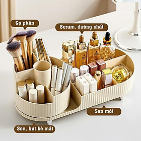 Mua Kệ mỹ phẩm để đồ trang điểm xoay 360 độ  Kệ Hộp Để Phụ Kiện Trang Sức Nữ Trang chia nhiều ngăn lớn đựng đồ tiện lợi  đa năng