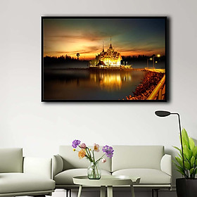 Mua Tranh canvas treo tường Decor Lâu đài bên sông - DC110