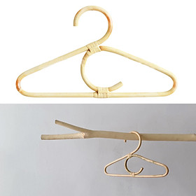 Rattan Clothes Hanger Coast Scarf Hanging Rack for Laundry Kids Adults