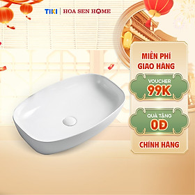 Mua Lavabo đặt bàn TUSLO L009 gốm sứ tráng men Nano Ceramic kháng khuẩn - Hoa Sen Home - Hàng chính hãng