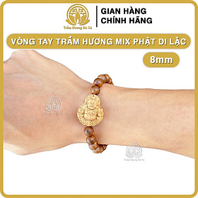 Vòng tay phật di lặc phong thủy trầm hương HÀ XÁ vòng đeo tay cặp đôi nam nữ may mắn tài lộc