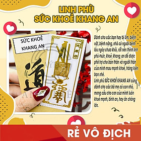 Linh phù SỨC KHỎE AN KHANG miếng dán điện thoại tài lộc, dành cho các bạn hay ốm bệnh để phò trợ cho bản thân