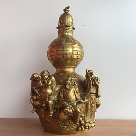 Hồ Lô Bát Tiên Bằng Đồng Cỡ Đại 35cm 
