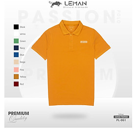 Áo thun polo nam Leman PL061 vải CVC Premium Pique Phom Slimfit tôn dáng