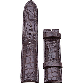 Dây Đồng Hồ Da Cá Sấu Size Lớn Huy Hoàng HT8209 - Nâu Đất