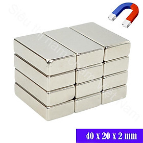 Nam châm kích thước 40x20x2mm loại nam châm vĩnh cửu mạnh