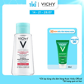 Nước tẩy trang giàu khoáng dành cho da nhạy cảm Vichy Pureté Thermale Micellar Water 100ml