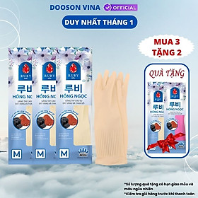 Mua Mua 3 Tặng 2 - Đôi Găng Tay Cao Su Đất Vàng Và Than Gỗ Ruby M