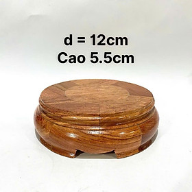 Đế tròn tiện dụng , Đế bát hương (đồ thờ gỗ ,kê bát hương) đế gỗ tròn , đế gỗ chân thấp ( cao 6cm) Trang Trí Nhà Đồng Decor Phòng Decor