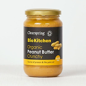 Bơ đậu phộng giòn hữu cơ Clearspring 350g