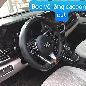 Bọc vô lăng BẰNG DA D cut, Bọc tay lái D cut, ốp vô lăng dùng cho xe Peugeot 2008, 5008, XL7, Ertiga