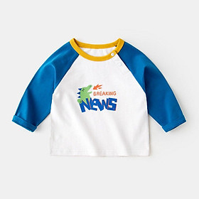 Áo thun dài tay cho bé trai, bé gái in hoạt hình dễ thương, áo dài tay thun lạnh cao cấp size 4-18kg