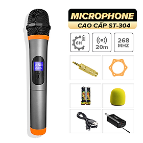 Micro Không Dây Cao Cấp C.O.K ST-304 Dành Cho Loa Kéo, Dàn âm Ly Jack 6.5 Hàng chính hãng 100%