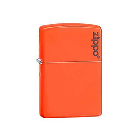 Bật lửa Zippo 28888ZL –Bật lửa Zippo Plain with Logo Neon Orange Matte