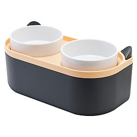Detachable Dog  Feeder Pets Feeder with Storage Stand
