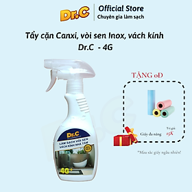 Tẩy Cặn Canxi, làm sạch VÒI SEN INOX, VÁCH KÍNH NHÀ TẮM chai 300ml TẶNG