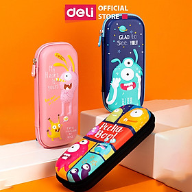 Hộp Bút Túi Đựng Bút Cute Đồ Dùng Học Tập Đồ Dùng Cá Nhân Học Sinh Họa Tiết Hoạt Hình Monster Vui Nhộn Deli - Bóp Viết Phù Hợp Cho Học Sinh, Đựng Mĩ Phẩm - Màu Sắc Tươi Sáng - BC114