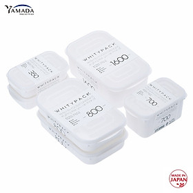 Hình ảnh Bộ 05 hộp thực phẩm có nắp đậy an toàn Yamada Whity Pack hàng nội địa Nhật Bản #Made in Japan