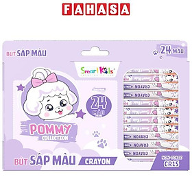 Hộp 24 Bút Màu Sáp Pommy Collection - Smartkids CR15