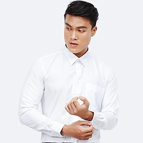 Áo sơ mi trắng Nano dài tay Novelty Regular fit 02