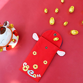 Embroidered Bull-shaped Red Envelope New Year Red Envelope Fabric Red Packet Chinese New Year Red Packet